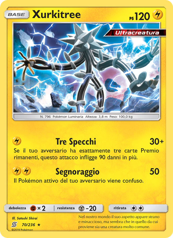 Xurkitree 070/258 — Sintonia Mentale (Italian Pokémon TCG card)