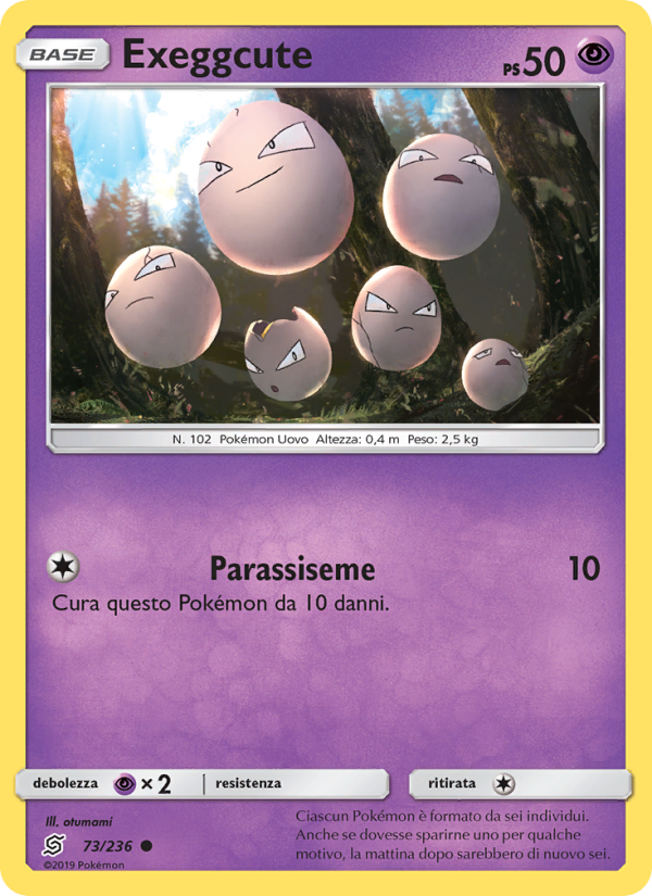 Exeggcute 073/258 — Sintonia Mentale (Italian Pokémon TCG card)