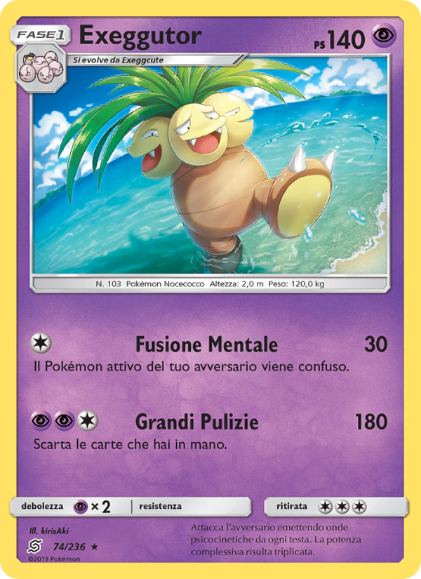 Exeggutor 074/258 — Sintonia Mentale (Italian Pokémon TCG card)