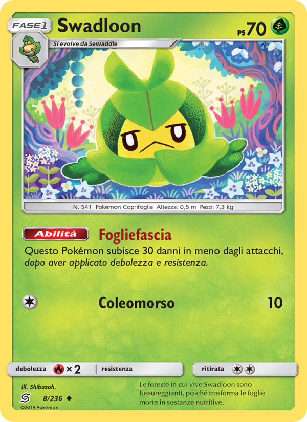 Swadloon 008/258 — Sintonia Mentale (Italian Pokémon TCG card)