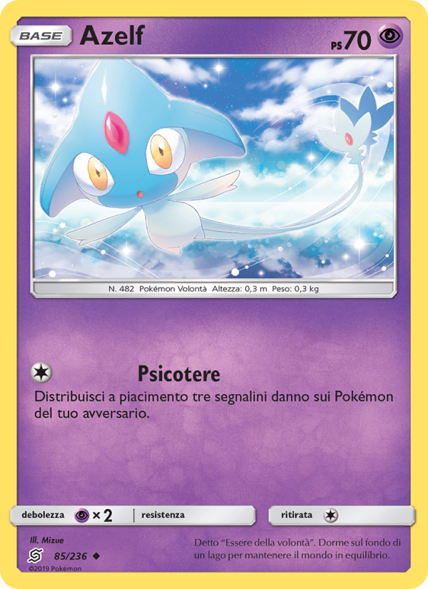Azelf 085/258 — Sintonia Mentale (Italian Pokémon TCG card)