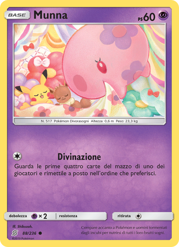 Munna 088/258 — Sintonia Mentale (Italian Pokémon TCG card)