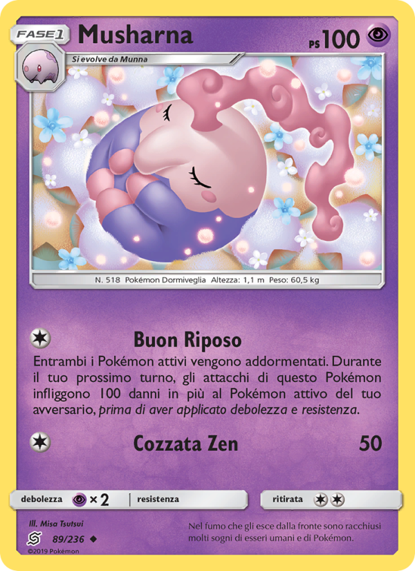 Musharna 089/258 — Sintonia Mentale (Italian Pokémon TCG card)
