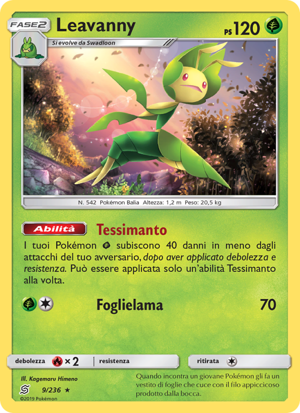Leavanny 009/258 — Sintonia Mentale (Italian Pokémon TCG card)