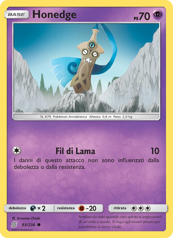 Honedge 093/258 — Sintonia Mentale (Italian Pokémon TCG card)