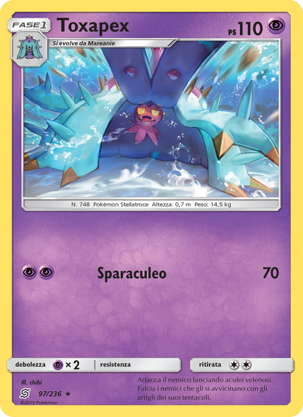 Toxapex 097/258 — Sintonia Mentale (Italian Pokémon TCG card)