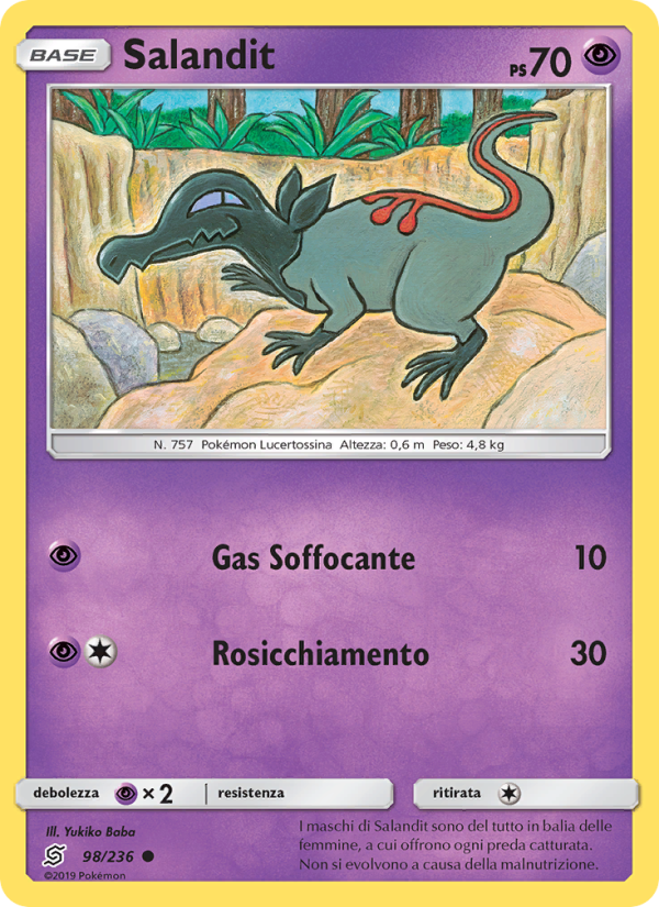 Salandit 098/258 — Sintonia Mentale (Italian Pokémon TCG card)