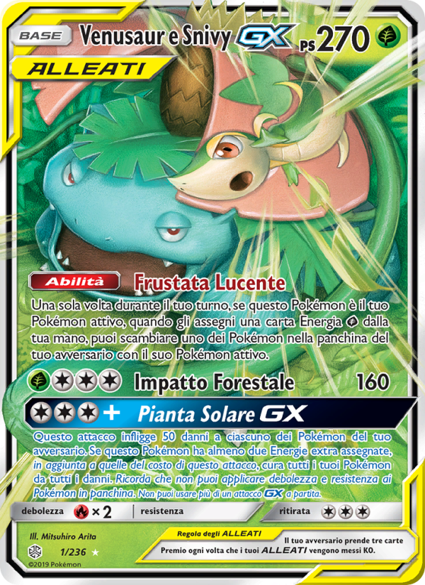 Venusaur e Snivy Pokémon TCG cards
