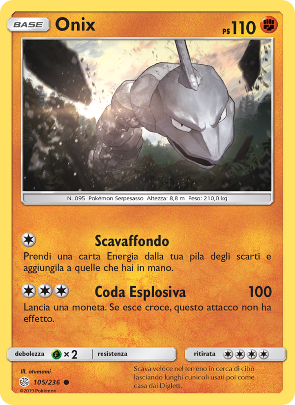 Onix 105/271 — Eclissi Cosmica (Italian Pokémon TCG card)