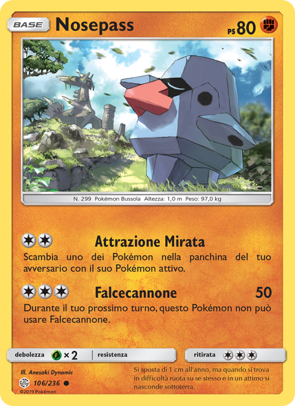 Nosepass 106/271 — Eclissi Cosmica (Italian Pokémon TCG card)