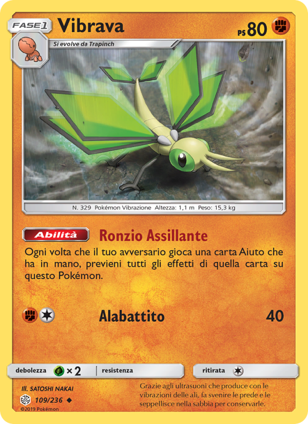 Vibrava 109/271 — Eclissi Cosmica (Italian Pokémon TCG card)