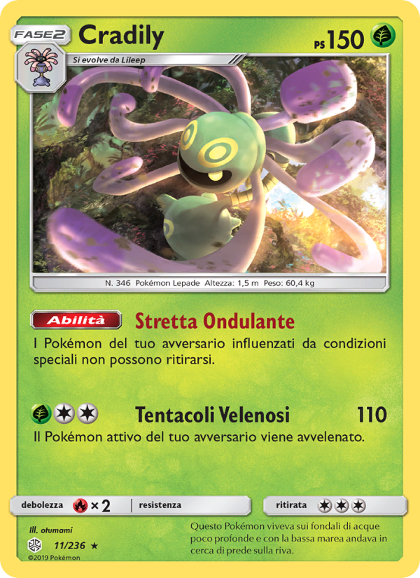 Cradily 011/271 — Eclissi Cosmica (Italian Pokémon TCG card)