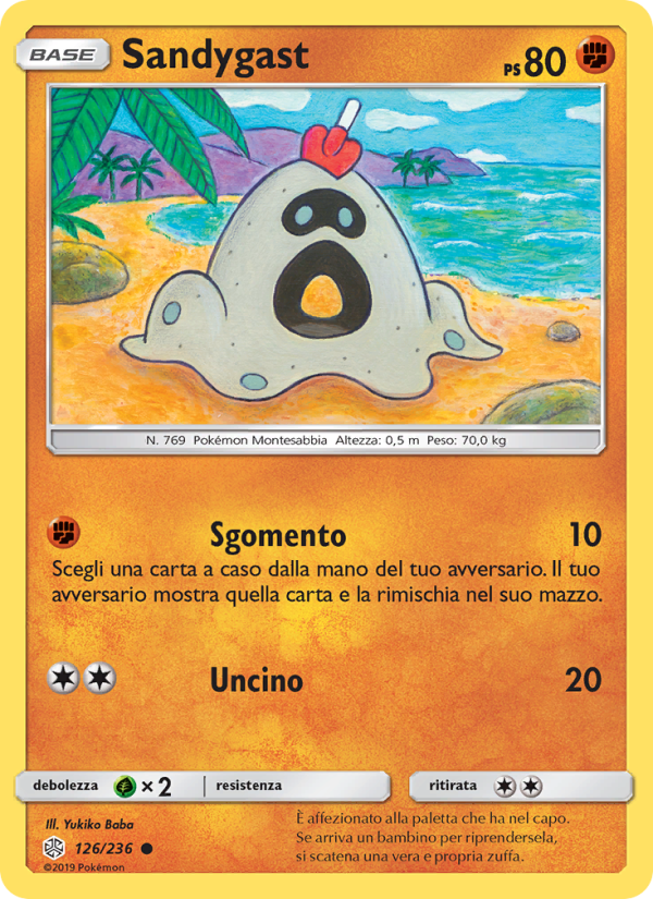 Sandygast 126/271 — Eclissi Cosmica (Italian Pokémon TCG card)