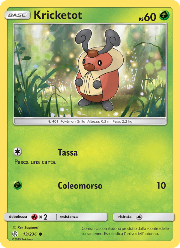 Kricketot 013/271 — Eclissi Cosmica (Italian Pokémon TCG card)