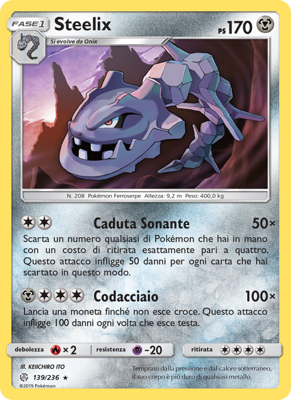 Steelix 139/271 — Eclissi Cosmica (Italian Pokémon TCG card)