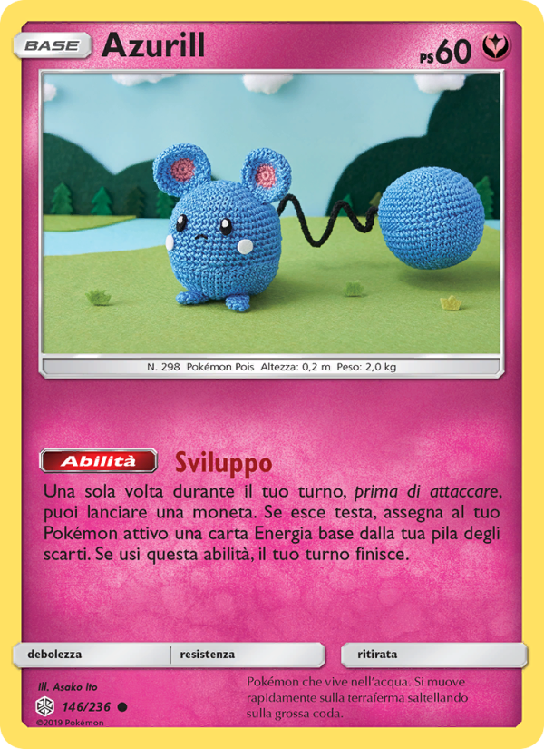 Azurill 146/271 — Eclissi Cosmica (Italian Pokémon TCG card)