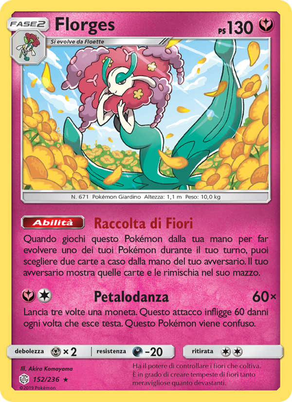 Florges 152/271 — Eclissi Cosmica (Italian Pokémon TCG card)