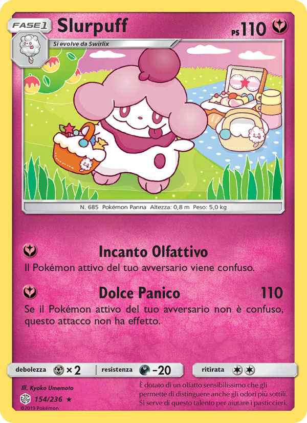 Slurpuff 154/271 — Eclissi Cosmica (Italian Pokémon TCG card)
