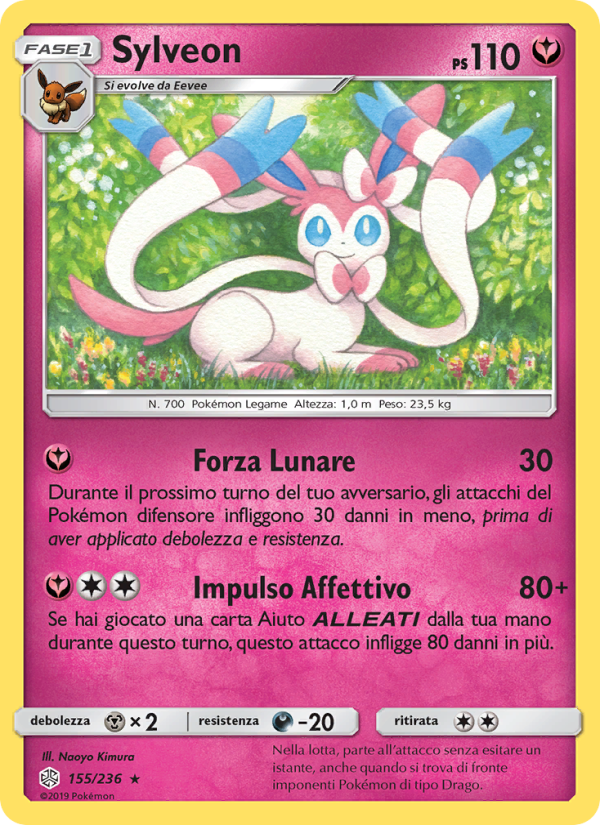 Sylveon 155/271 — Eclissi Cosmica (Italian Pokémon TCG card)