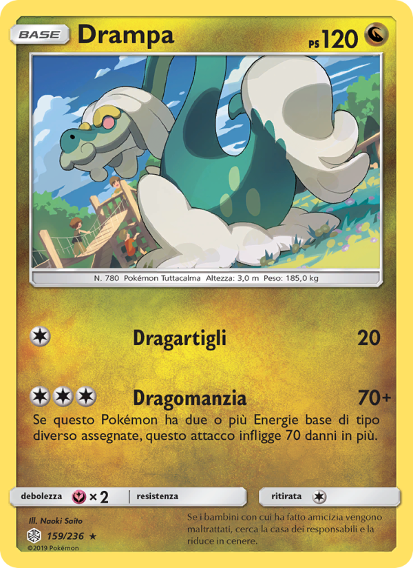 Drampa 159/271 — Eclissi Cosmica (Italian Pokémon TCG card)