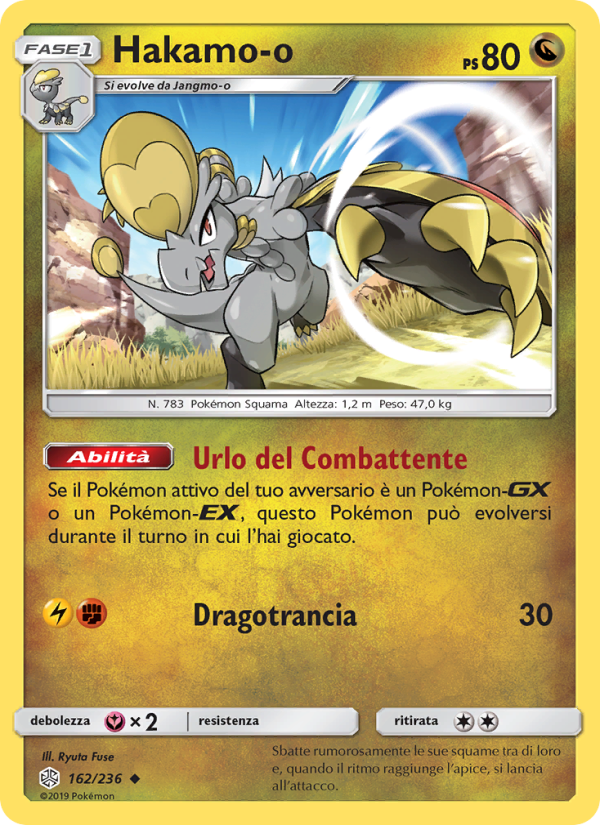 Hakamo-o 162/271 — Eclissi Cosmica (Italian Pokémon TCG card)