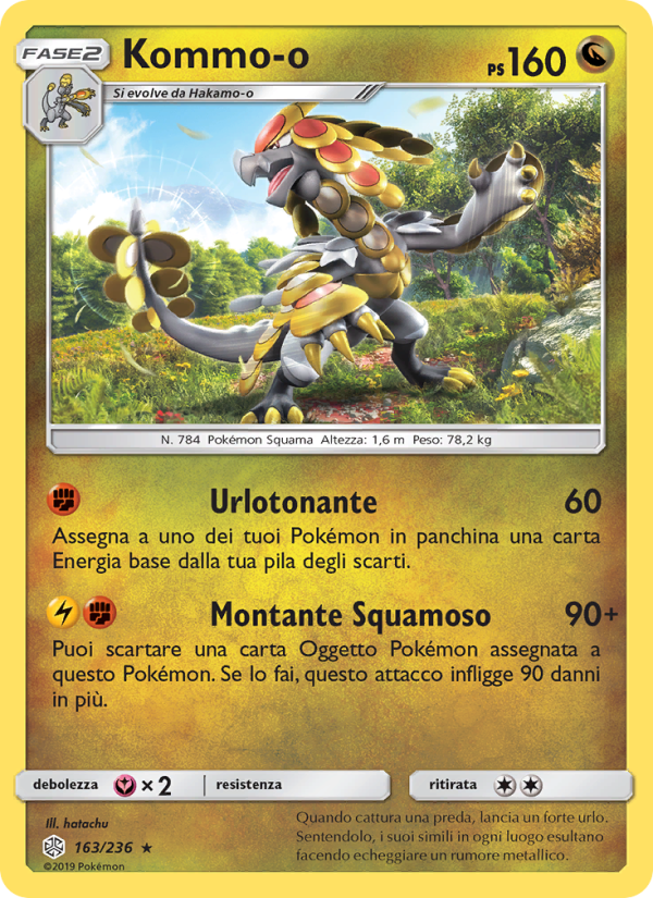 Kommo-o 163/271 — Eclissi Cosmica (Italian Pokémon TCG card)