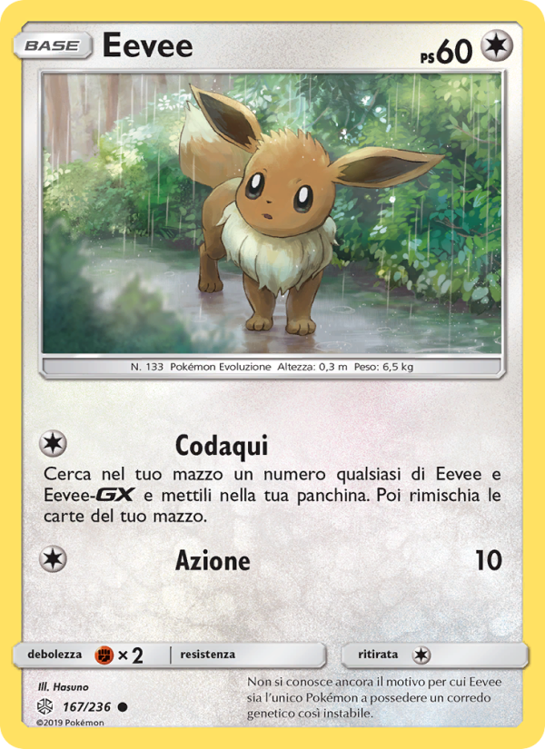 Eevee 167/271 — Eclissi Cosmica (Italian Pokémon TCG card)