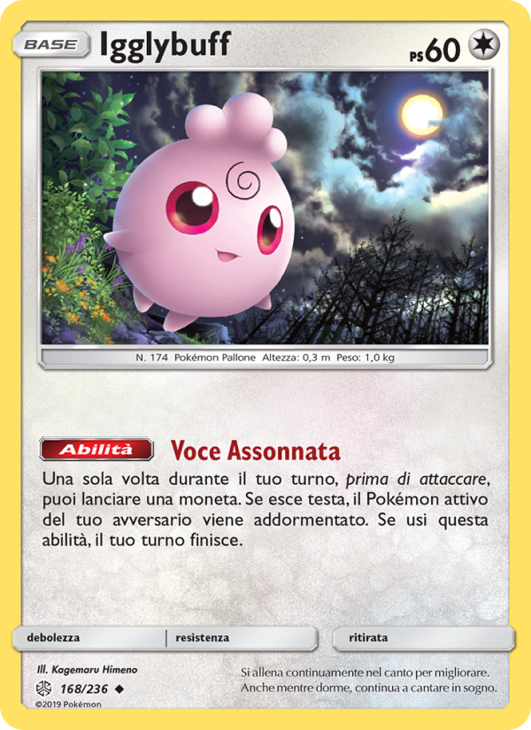 Igglybuff 168/271 — Eclissi Cosmica (Italian Pokémon TCG card)