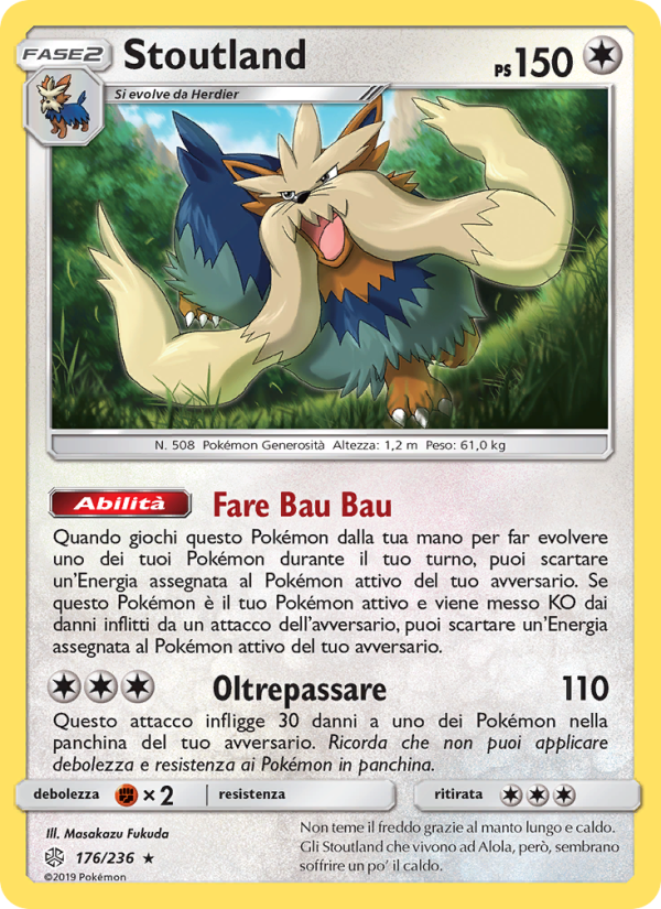 Stoutland 176/271 — Eclissi Cosmica (Italian Pokémon TCG card)