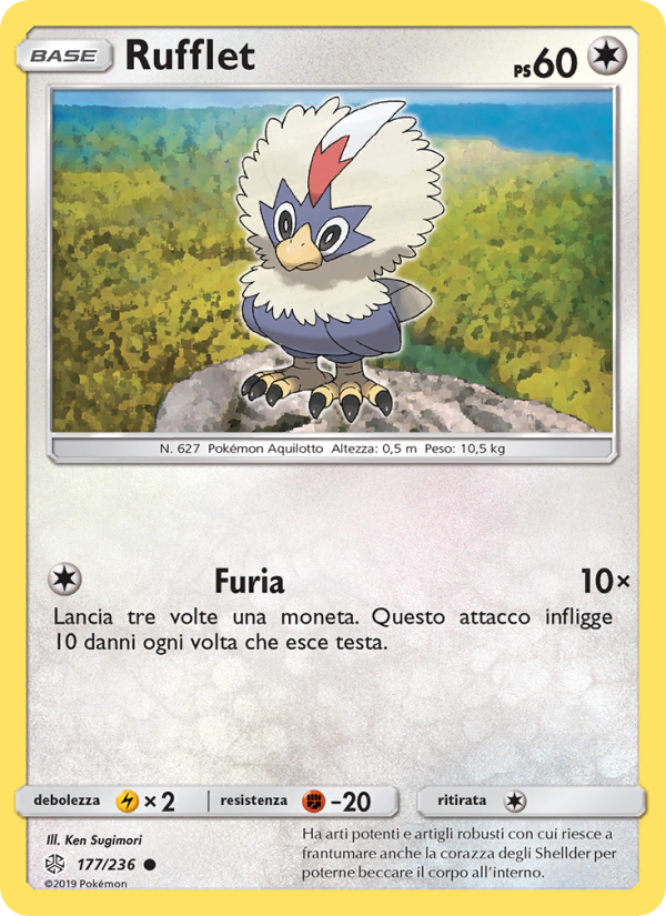 Rufflet 177/271 — Eclissi Cosmica (Italian Pokémon TCG card)