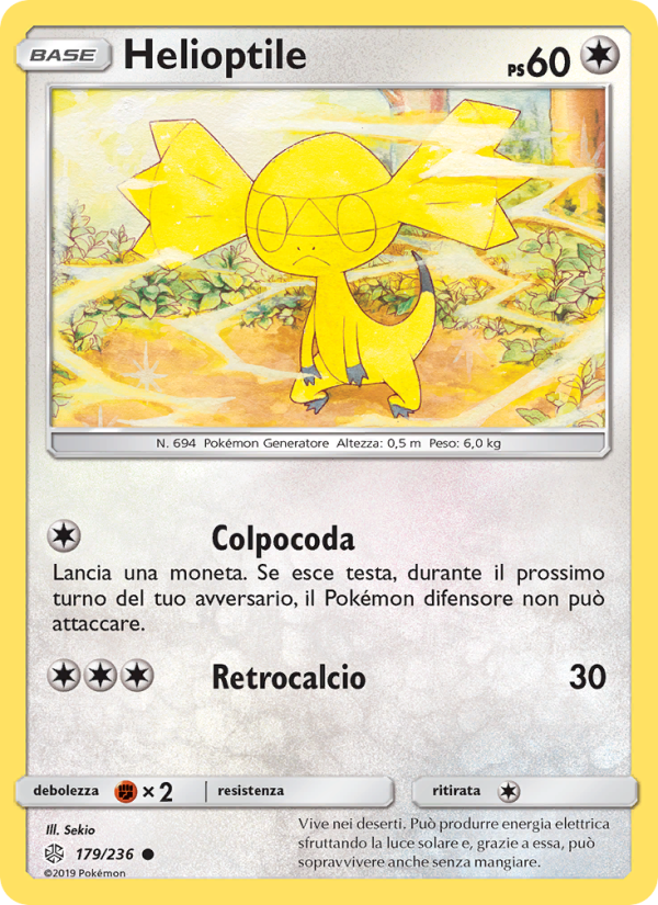 Helioptile 179/271 — Eclissi Cosmica (Italian Pokémon TCG card)
