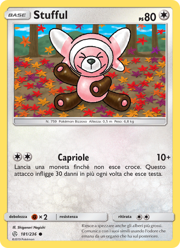 Stufful 181/271 — Eclissi Cosmica (Italian Pokémon TCG card)