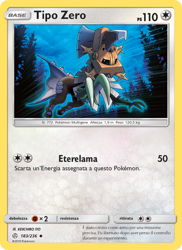 Tipo Zero 183/271 — Eclissi Cosmica (Italian Pokémon TCG card)