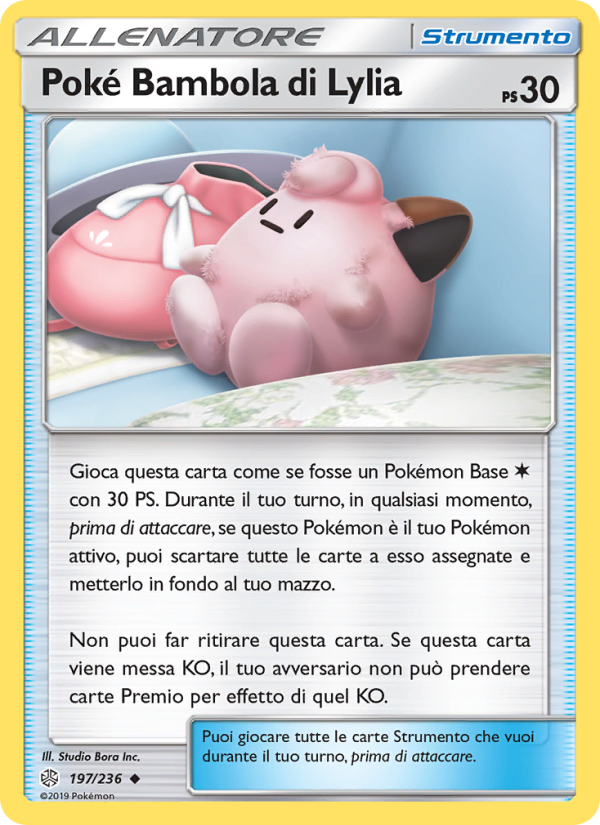 Poké Bambola di Lylia 197/271 — Eclissi Cosmica (Italian Pokémon TCG card)