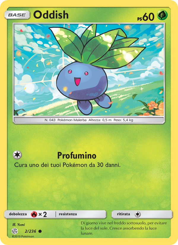 Oddish 002/271 — Eclissi Cosmica (Italian Pokémon TCG card)