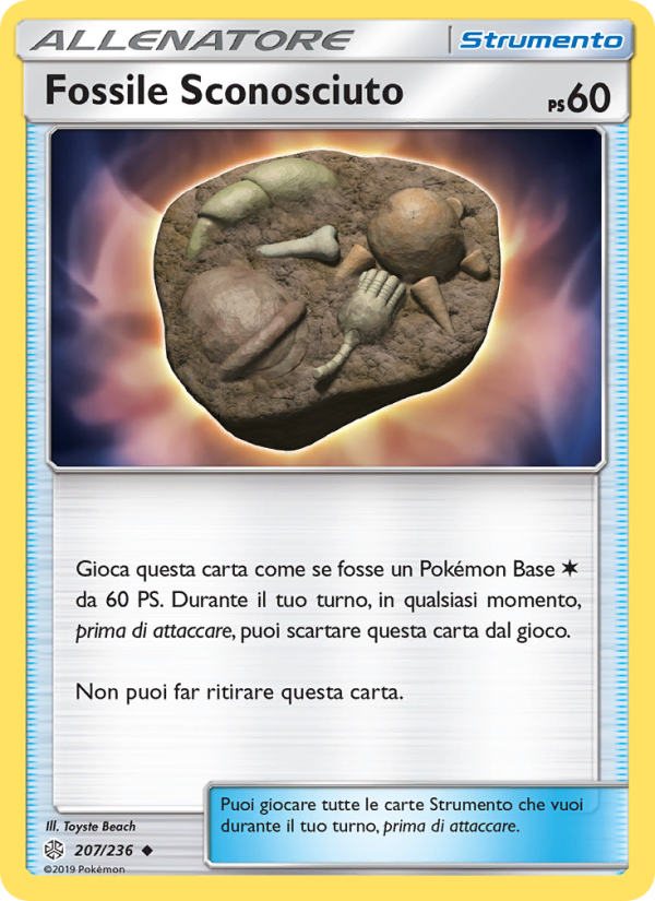 Fossile Sconosciuto 207/271 — Eclissi Cosmica (Italian Pokémon TCG card)