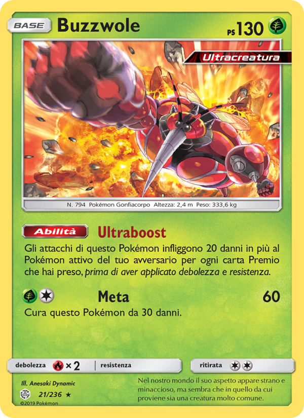 Buzzwole 021/271 — Eclissi Cosmica (Italian Pokémon TCG card)
