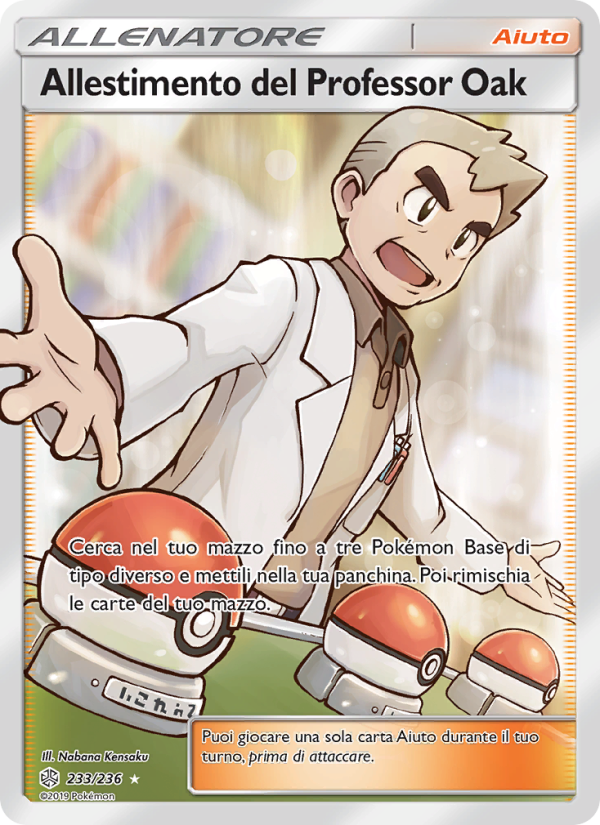 Allestimento del Professor Oak 233/271 — Eclissi Cosmica (Italian Pokémon TCG card)