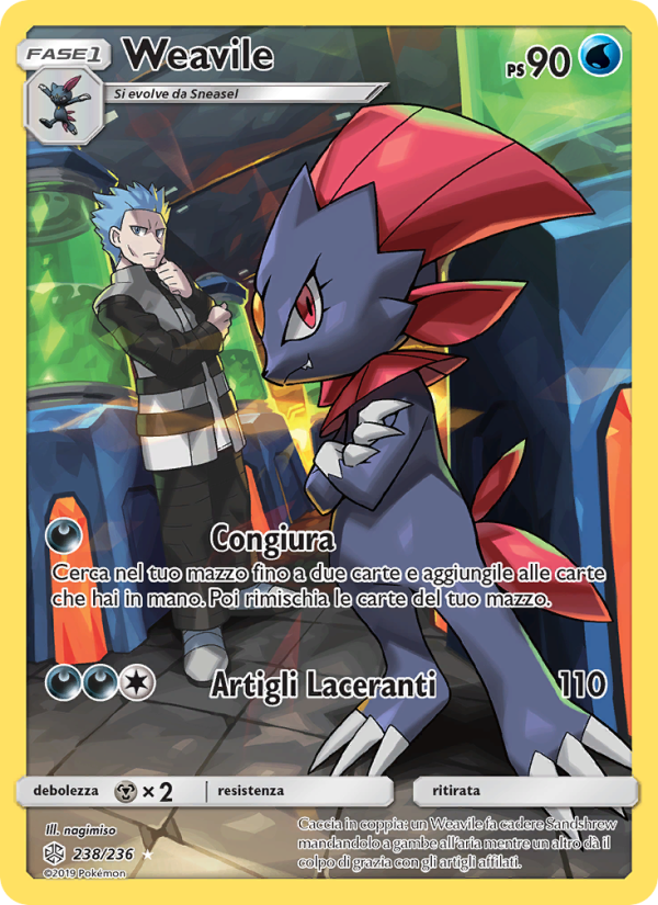Weavile 238/271 — Eclissi Cosmica (Italian Pokémon TCG card)