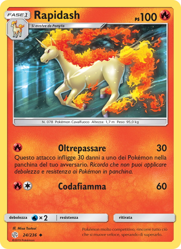 Rapidash 024/271 — Eclissi Cosmica (Italian Pokémon TCG card)