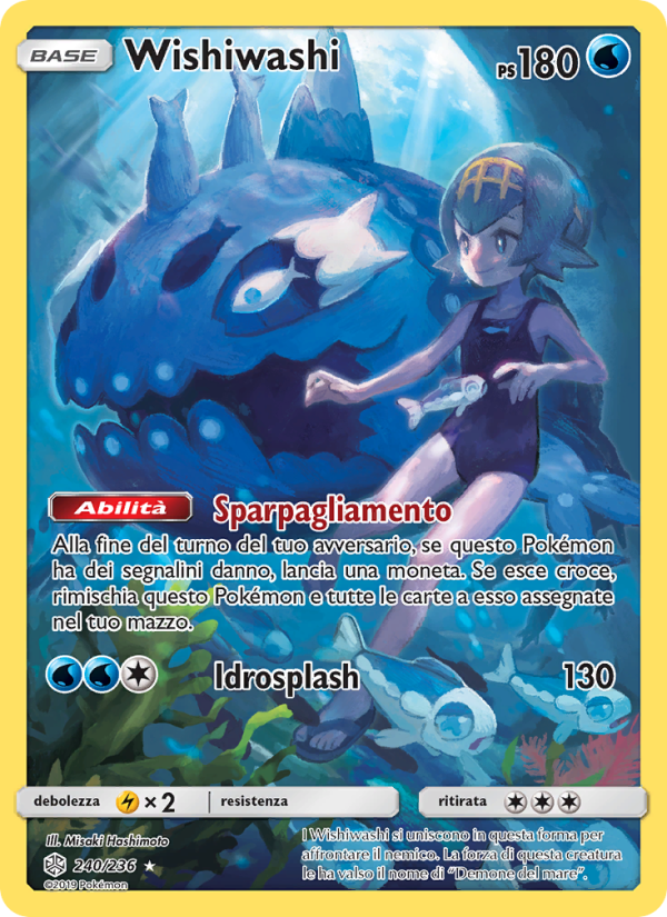 Wishiwashi 240/271 — Eclissi Cosmica (Italian Pokémon TCG card)