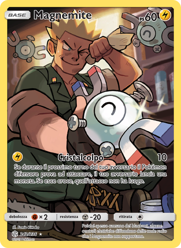 Magnemite 242/271 — Eclissi Cosmica (Italian Pokémon TCG card)
