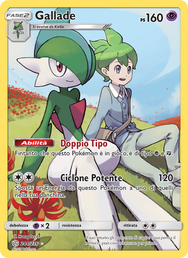 Gallade 244/271 — Eclissi Cosmica (Italian Pokémon TCG card)