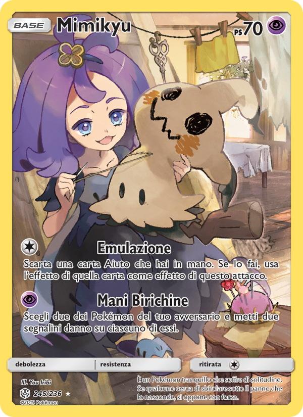 Mimikyu 245/271 — Eclissi Cosmica (Italian Pokémon TCG card)
