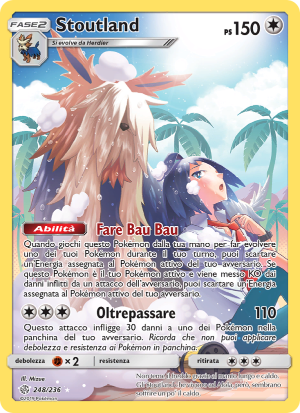 Stoutland 248/271 — Eclissi Cosmica (Italian Pokémon TCG card)
