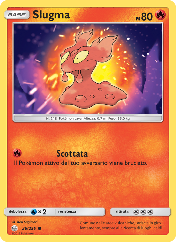 Slugma 026/271 — Eclissi Cosmica (Italian Pokémon TCG card)