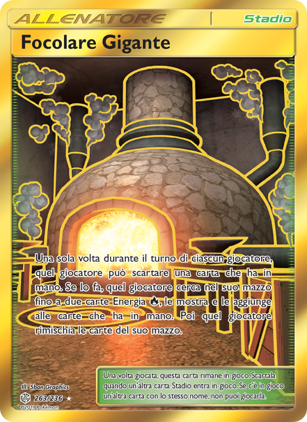 Focolare Gigante 263/271 — Eclissi Cosmica (Italian Pokémon TCG card)