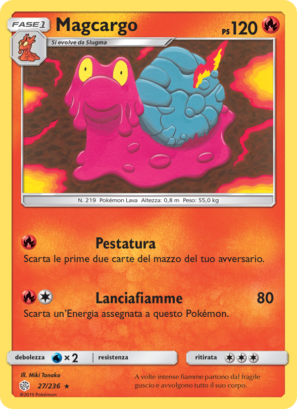 Magcargo 027/271 — Eclissi Cosmica (Italian Pokémon TCG card)