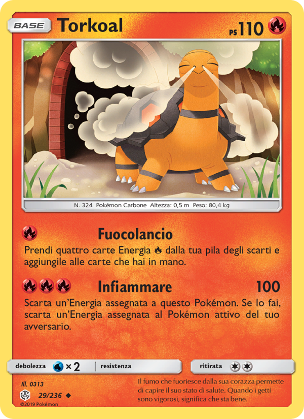 Torkoal 029/271 — Eclissi Cosmica (Italian Pokémon TCG card)