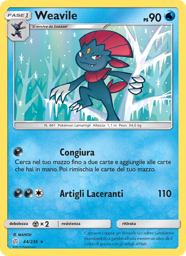 Weavile 044/271 — Eclissi Cosmica (Italian Pokémon TCG card)